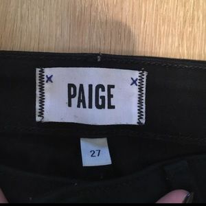 PAIGE Black Ripped Skinny Jeans